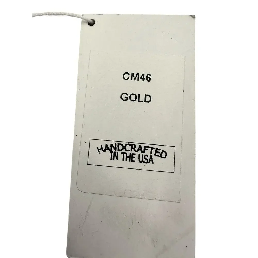 New Carla Mancini Gold Metallic Leather Hobo Shoulder Bag Chain Handcrafted FLAW